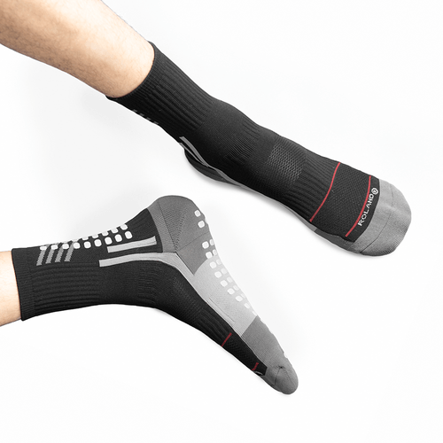 MEDIA DEPORTIVA FUTBOLERA ANTIDESLIZANTE CAÑA 3/4 NEGRO PACK X1