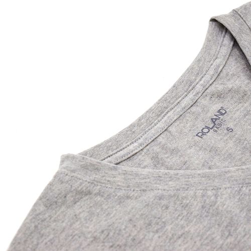 CAMISETA CUELLO V GRIS JASPE