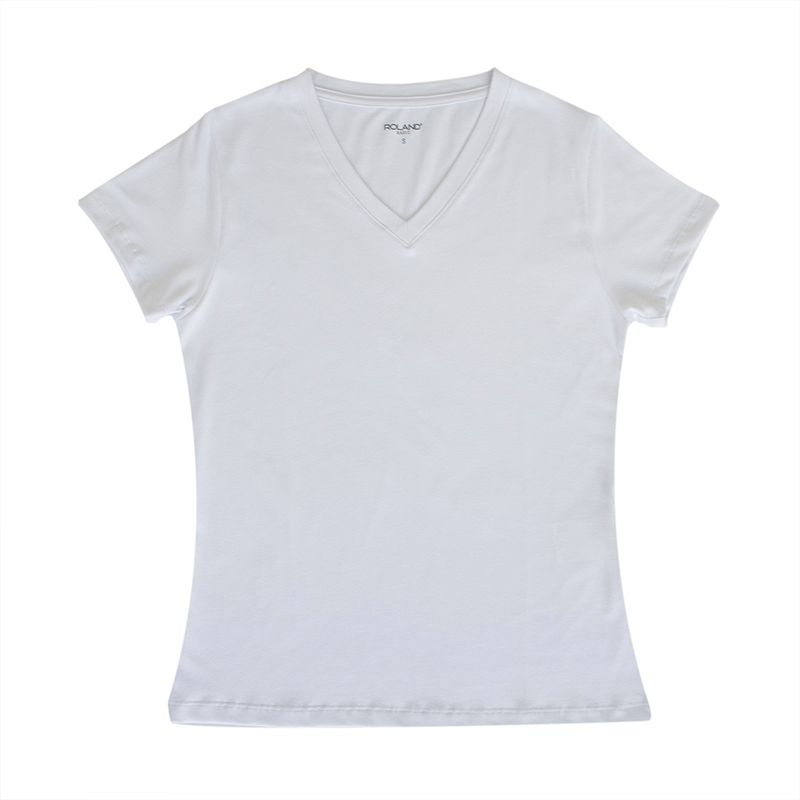 Camiseta cuello discount en v blanca