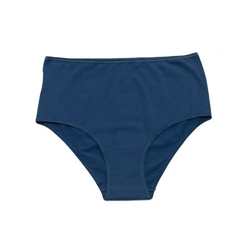 PANTY DAMA MEDIO SESGO ALTO AZUL
