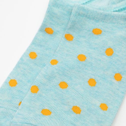 MEDIAS TALONERA LISA PUNTOS CELESTE, AMARILLO, ROSADO