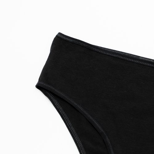 PANTY MEDIO SESGO BAJO NEGRO PACK x1