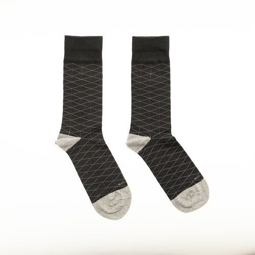 MEDIAS CASUAL CABALLERO SIN COSTURA GRIS, NEGRO