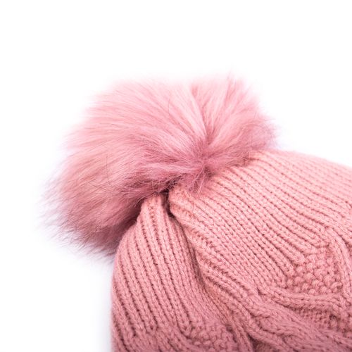GORRO POMPON ROSADO
