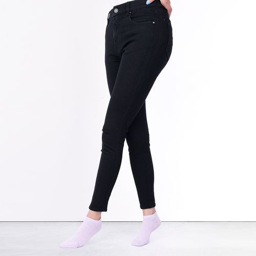 PANTALÓN DENIM SKINNY NEGRO