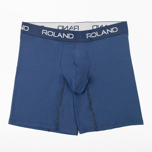 BOXER ELASTICO VISTO PIERNA LARGA MICROFIBRA AZUL JASPE, MARINO, MARINO PUNTOS