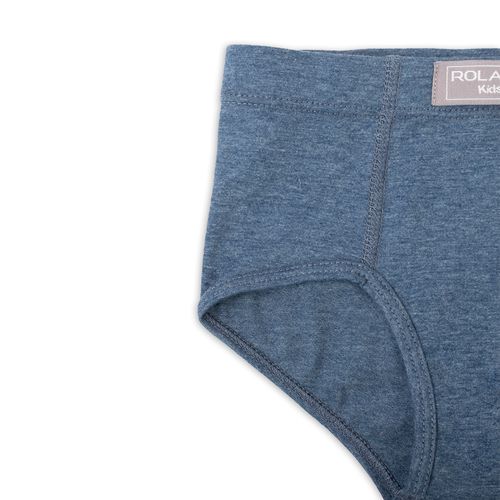 BRIEF ELASTICO RECUBIERTO HELICOPTERO AZUL ECLIPSE, AZUL JEAN JASPE, GRIS BAJO