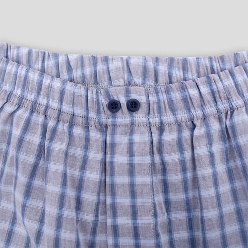 BOXER PLANO CUADROS GRIS CLARO, AZUL