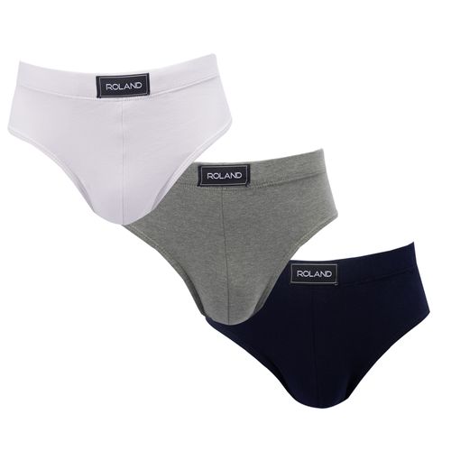 CALZONCILLO LLANO ALGODÓN VERDE JASPE, GRIS BAJO, AZUL MARINO PACK X3