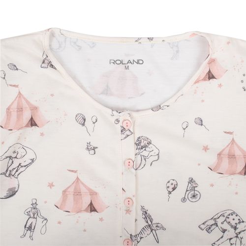 PIJAMA VESTIDO MINI PRINT CRUDO