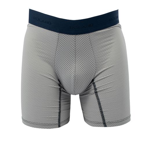BOXER ELASTICO VISTO MICROFIBRA PIERNA LARGA GRIS PERFORADO, AZUL MARINO AZUL JASPE