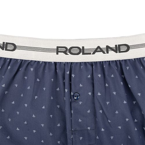 BÓXER PLANO ELASTICO VISTO MINIPRINT BARCOS AZUL MARINO