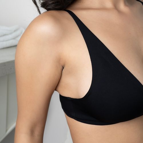 BRASSIER FIBRA SEAMLESS NEGRO