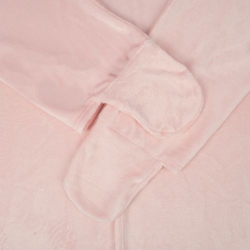 PIJAMA SALIDA DE CAMA MAPACHE POLAR ROSA