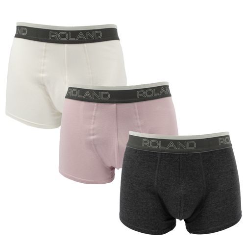 BOXER BASICO ELASTICO VISTO ALGODÓN PIERNA CORTA ROSADO, APT, GRIS JASPE OSC PACK X3