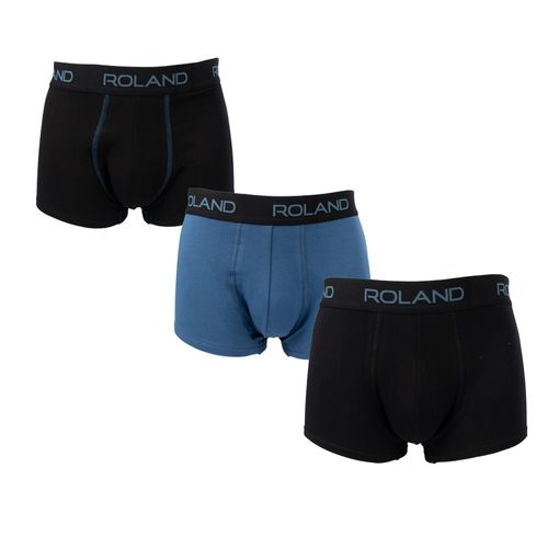 BOXER BASICO ELASTICO VISTO ALGODÓN PIERNA CORTA NEGRO, AZUL PASTEUR, NEGRO PACK X3