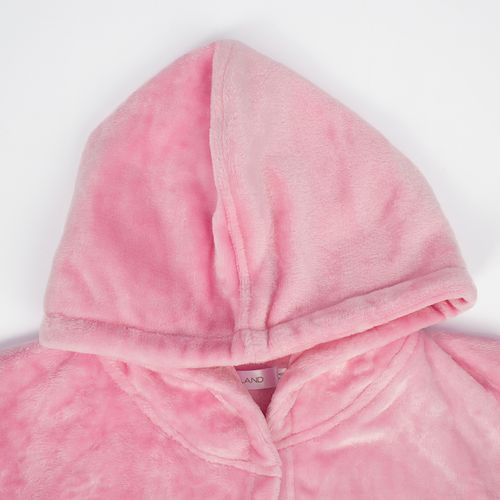 PIJAMA SALIDA DE CAMA POLAR CAPUCHA ROSA
