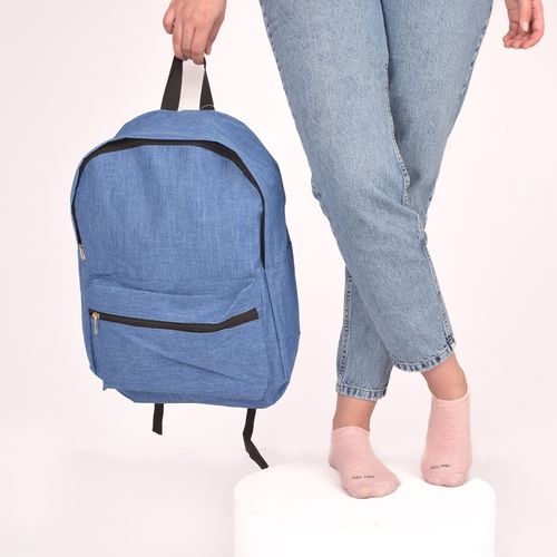 MOCHILA CIERRE AZUL JEAN