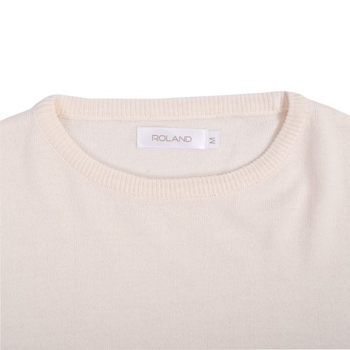 BLUSA MANGA CORTA TEJIDO BLANCO