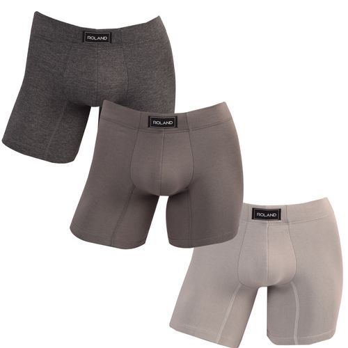 BOXER BASICO ELASTICO RECUBIERTO GRIS