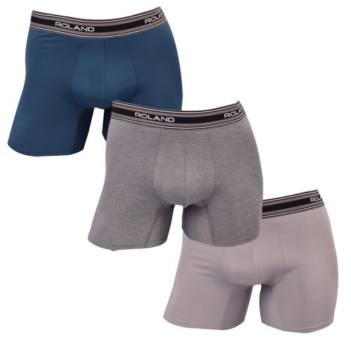 BOXER ELASTICO VISTO MICROFIBRA GRIS