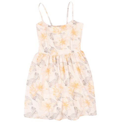 VESTIDO HOJAS PLANO BLANCO