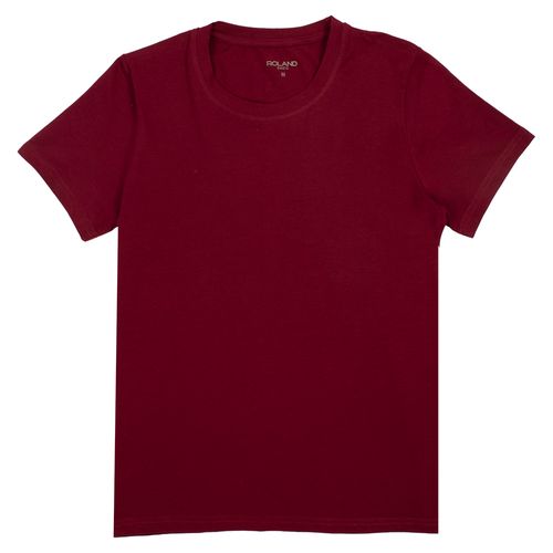 CAMISETA CUELLO REDONDO JERSEY VINO