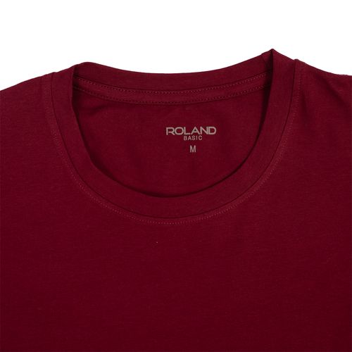 CAMISETA CUELLO REDONDO JERSEY VINO