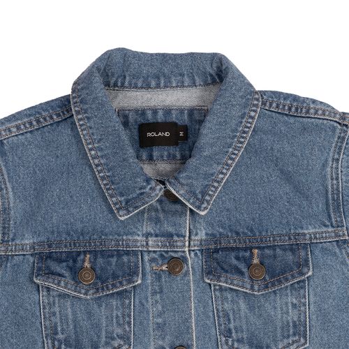 CHAQUETA ELÁSTICO DENIM AZUL-MEDIO
