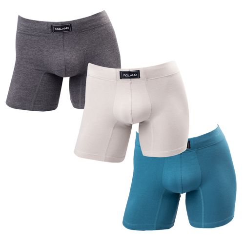 BOXER PIERNA MEDIA BASICO ELASTICO RECUBIERTO GRIS