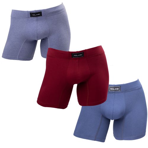BOXER PIERNA MEDIA BASICO ELASTICO RECUBIERTO VINO