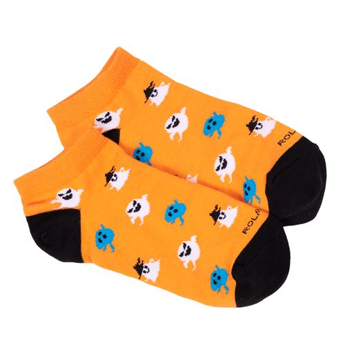 MEDIA HALLOWEEN FANTASMA TOBILLERA NARANJA