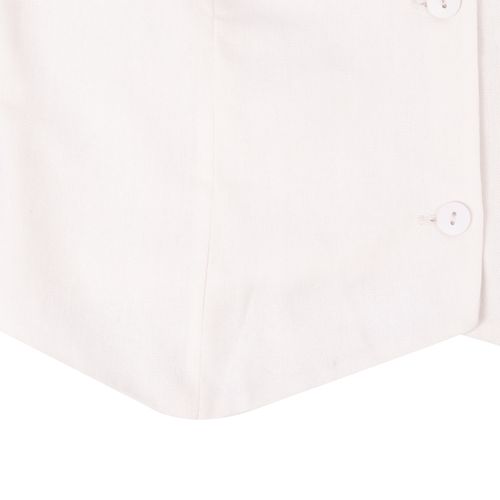 CHALECO BOTONES LINO BLANCO
