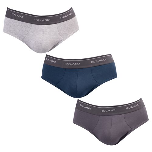BRIEF ELASTICO RECUBIERTO LLANOS ALGODÓN GRIS JASPE, VERDE PETROLEO, GRIS INVIERNO PACK X3