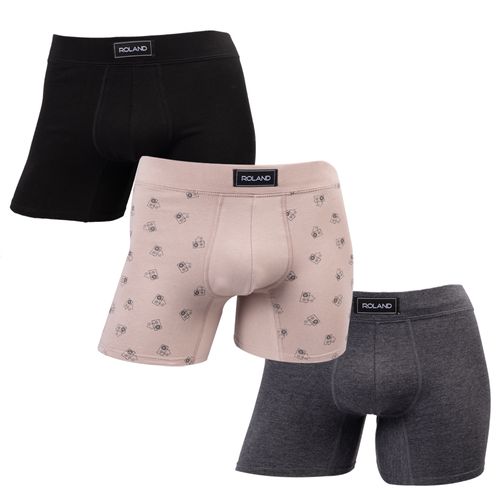 SET DE BOXER  ELASTICO RECUBIERTO PIERNA MEDIA HABANO