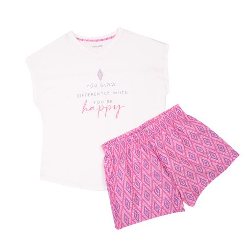 PIJAMA CONJUNTO MANGA CORTA, SHORT CRUDO