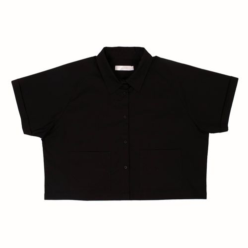 CAMISA BOLSILLOS PLANO NEGRO
