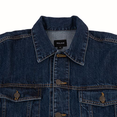 CHAQUETA BOLSILLOS DENIM AZUL-MEDIO