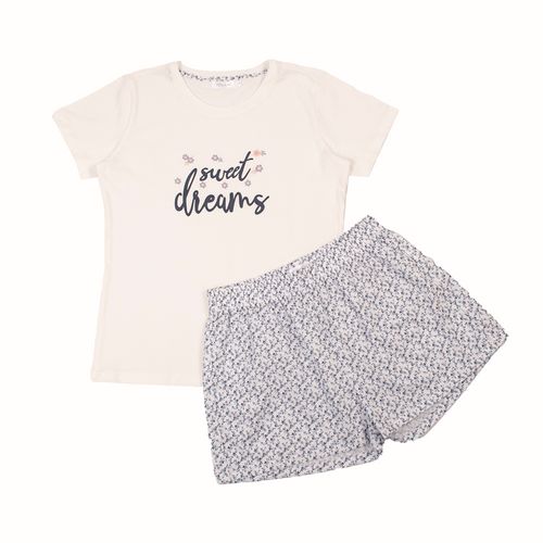 PIJAMA CONJUNTO MANGA CORTA, SHORT CRUDO