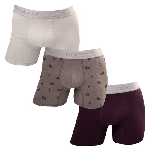 SET DE BOXER  ELASTICO VISTO PIERNA MEDIA GRIS