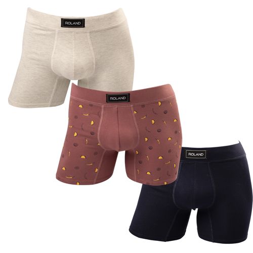 SET DE BOXER  ELASTICO RECUBIERTO PIERNA MEDIA VINO