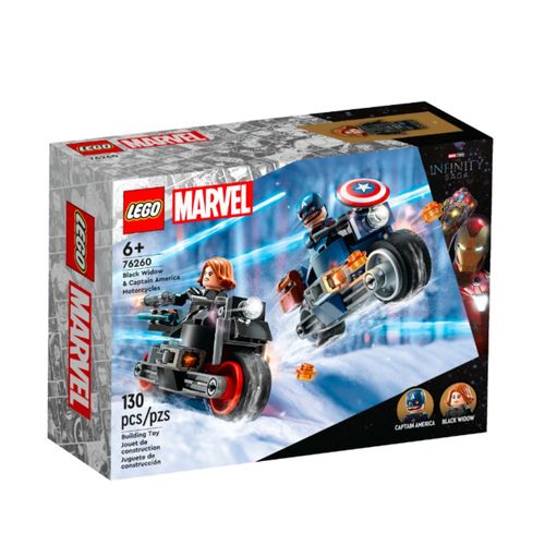 JUGUETE LEGO MOTOS DE VIUDA NEGRA Y EL CAPITÁN AMÉRICA