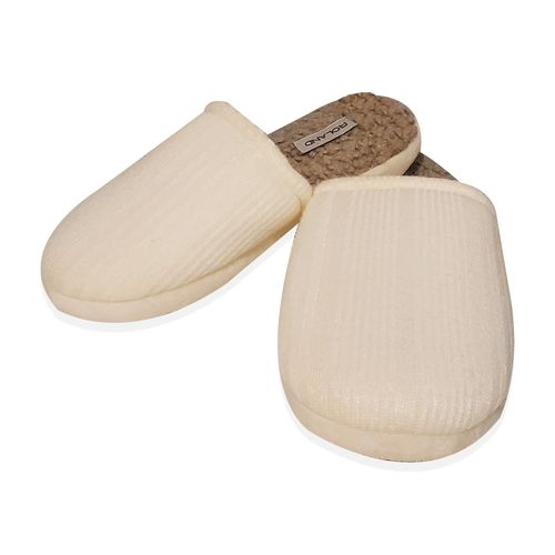 PANTUFLA LLANA JERSEY CRUDO