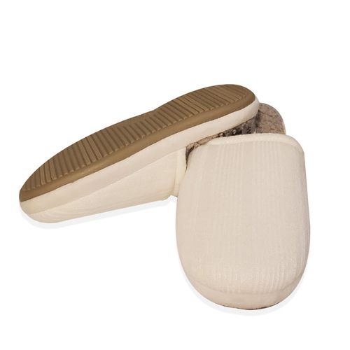 PANTUFLA LLANA JERSEY CRUDO