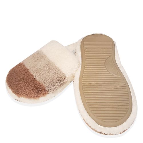 PANTUFLA FRANJAS CAFES-BLANCO