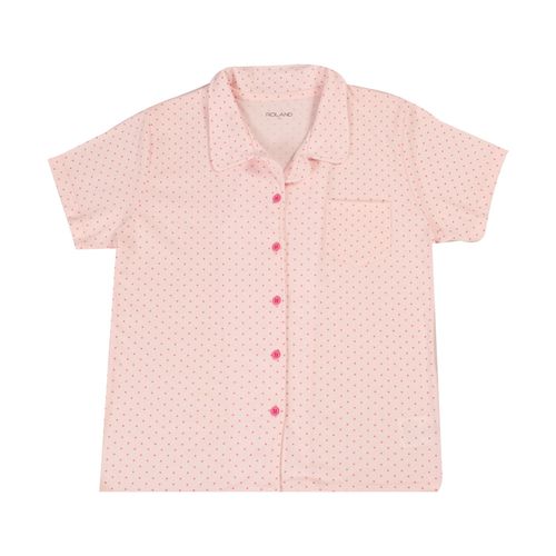 PIJAMA CONJUNTO MANGA CORTA, PANTALÓN ROSA