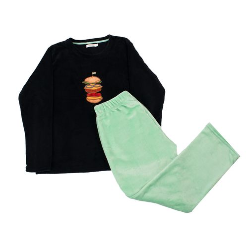PIJAMA CONJUNTO MANGA LARGA +PANTALÓN AZUL MARINO
