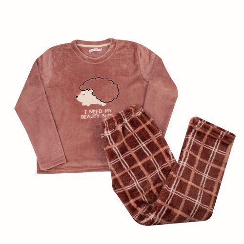 PIJAMA PUERCO ESPÍN POLAR ROSA