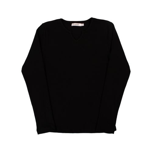 BUZO CUELLO DETALLE NEGRO