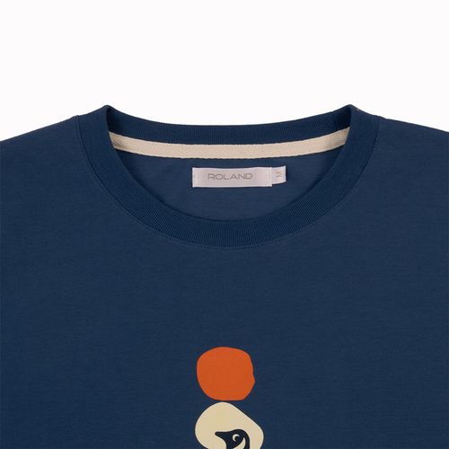 CAMISETA PINGÜINO AZUL PIEDRA